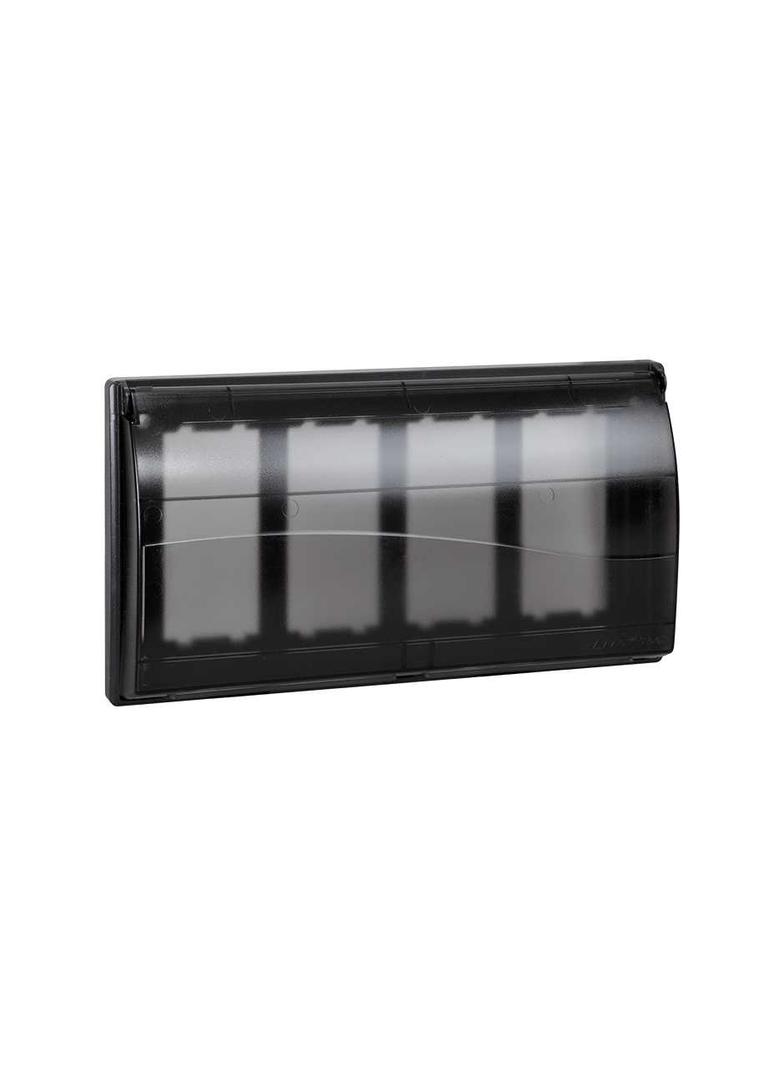 Simon Connect Ramka 4-modułowa do puszki SBM450 z pokrywą 8x K45 szary grafit SBMT402/14 KONTAKT