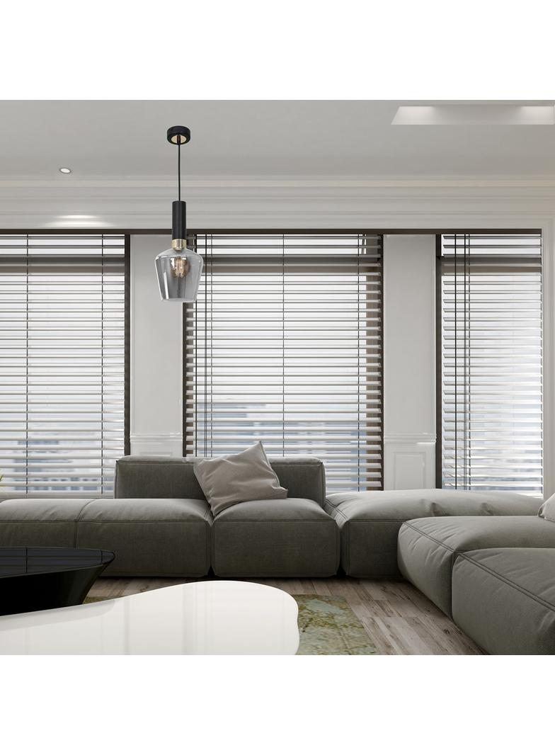 MILAGRO Lampa wisząca ROMA BLACK 1xE27