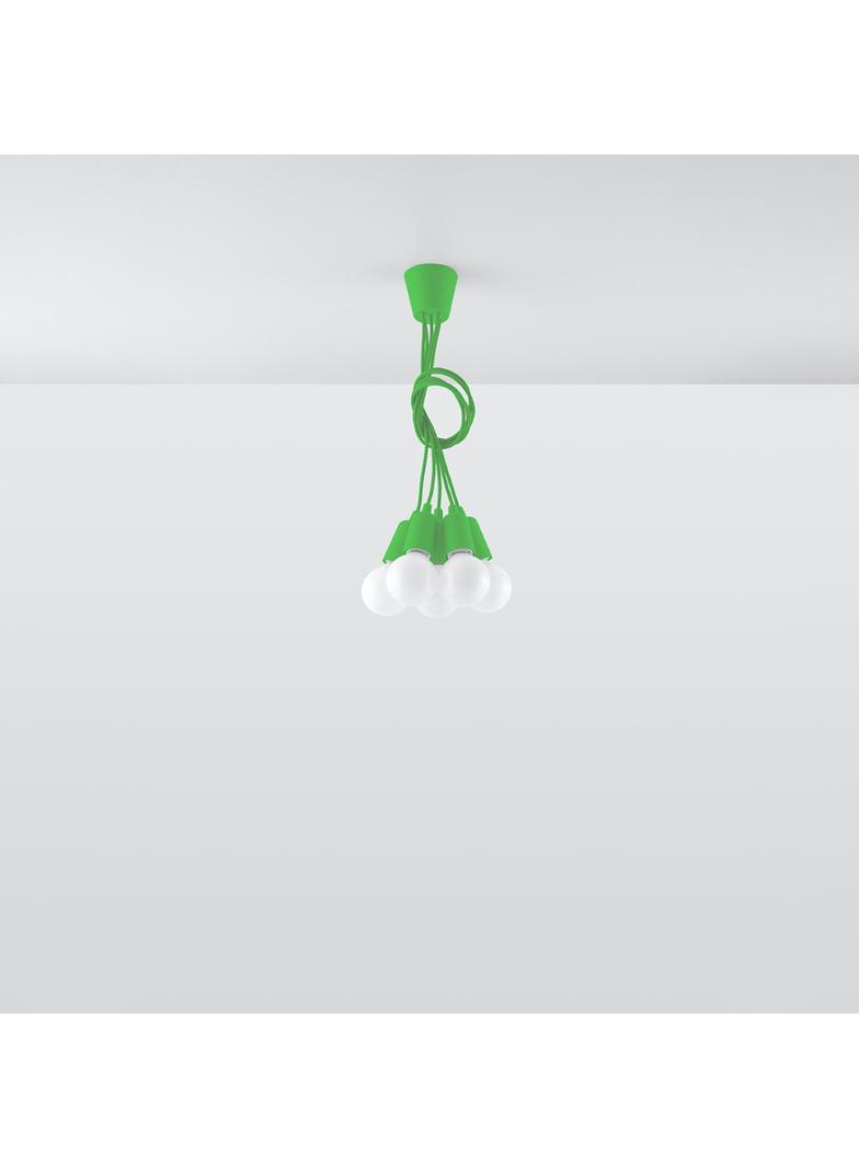 Sollux Lampa wisząca DIEGO 5 zielony SL.0583