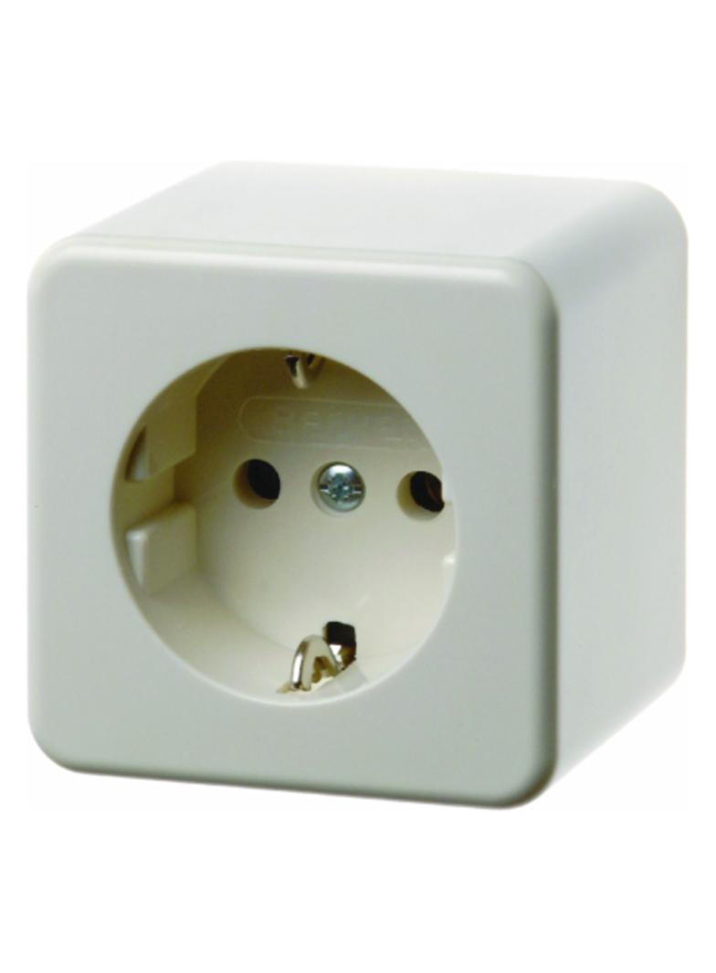 BERKER Elementy natynkowe Gniazdo SCHUKO kremowy 470040 HAGER