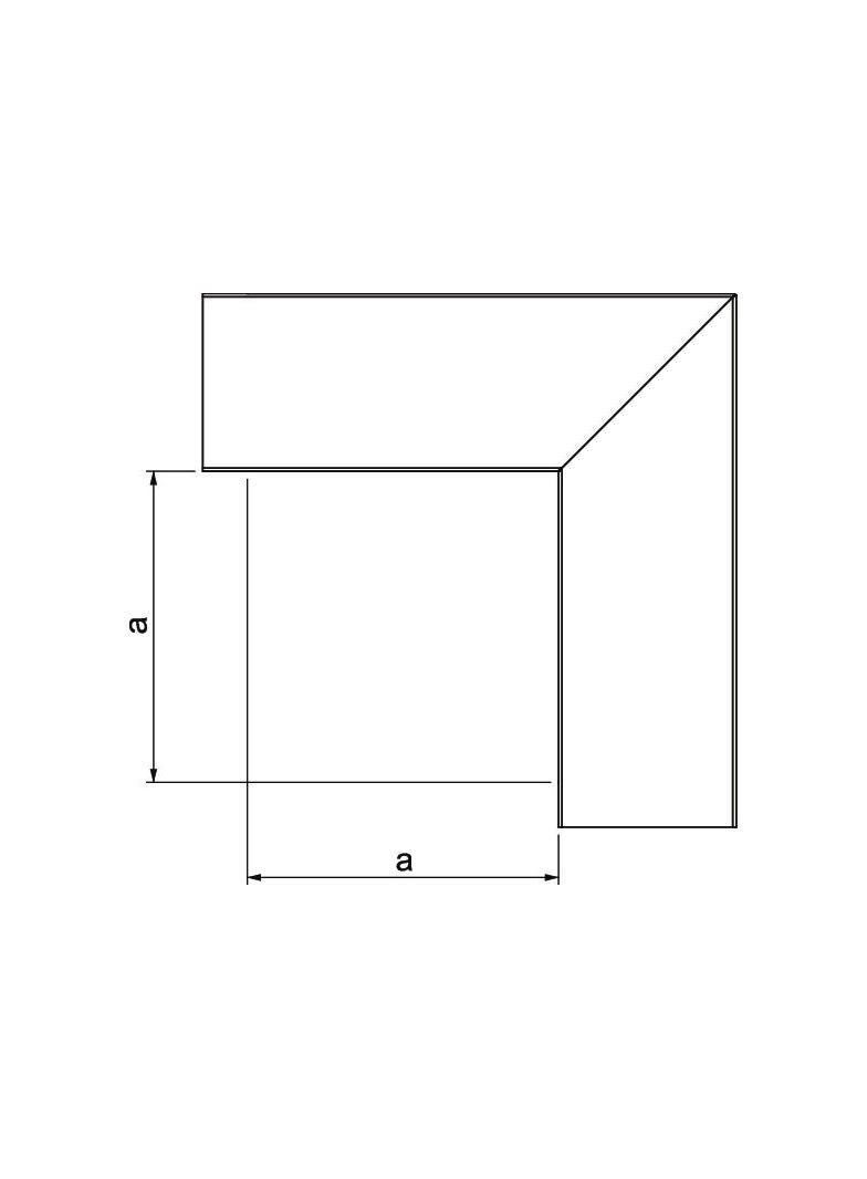 LKM F80080FS, Naroże płaskie 80X80 STAL FS