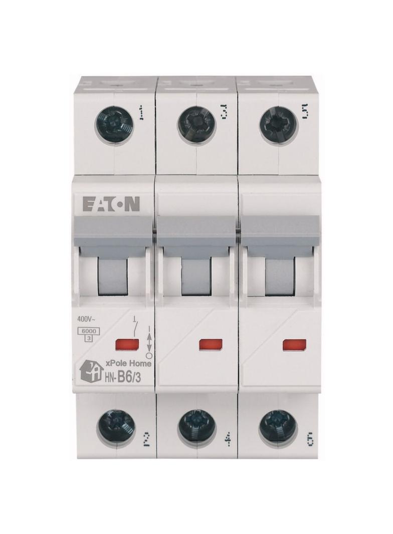 HN-B6/3 Wyłącznik nadprądowy 6kA B6A 3P 194878 EATON