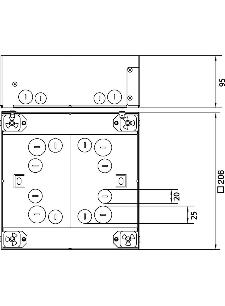 tehalit.VE-EE Zestaw Puszka podłogowo-montażowa VQ06/VEQ06/EKQ06 stal nier UDBDQ06 HAGER