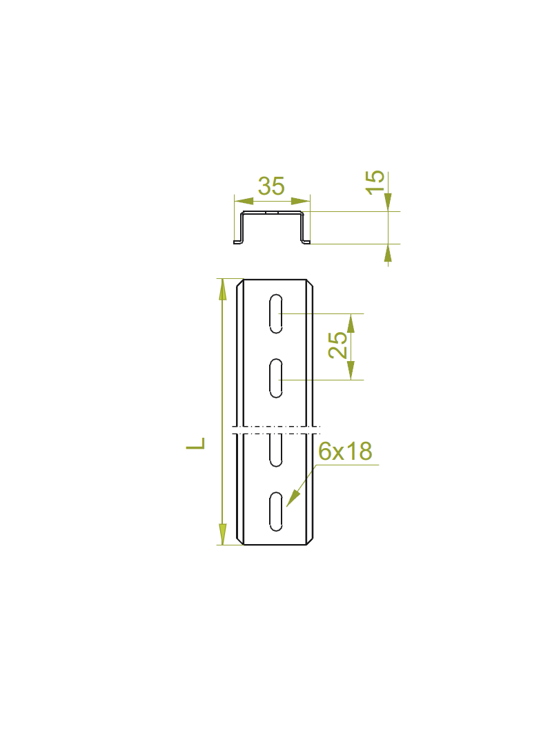 SZP35H15/2 Szyna EURO 1,0 mm