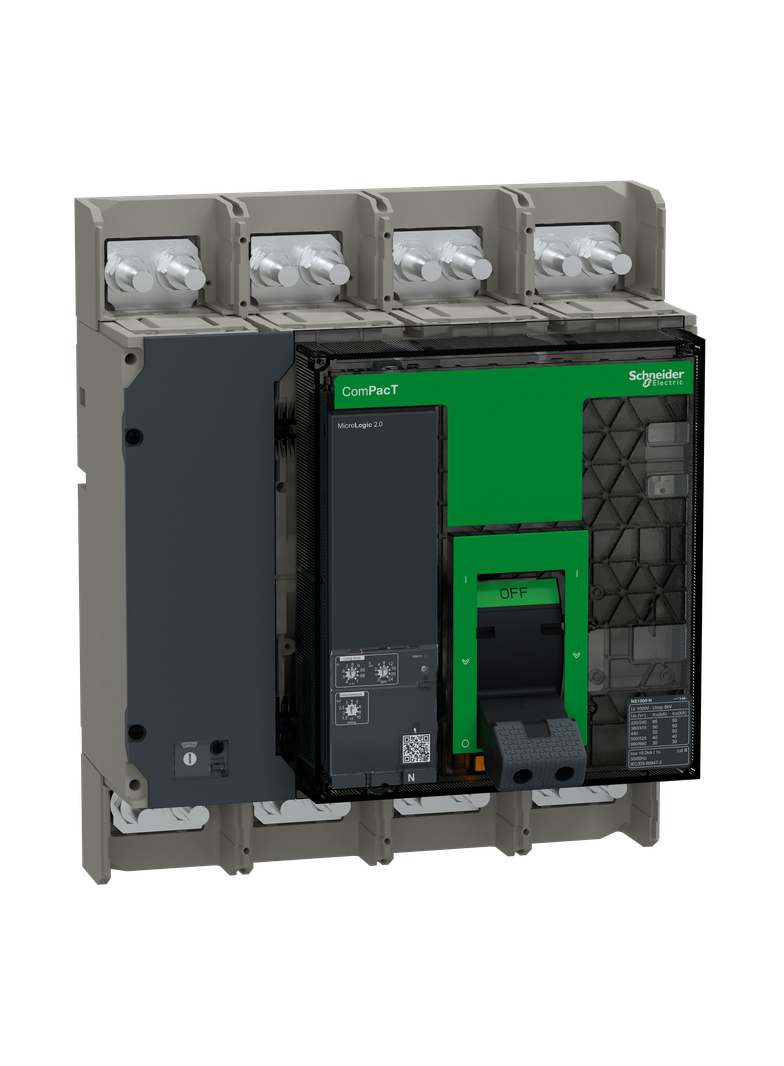 Wyłącznik, ComPacT NS1000N, 50kA przy 415VAC, 4P, stacjonarny, sterowanie ręczne, MicroLogic 2.0, 10