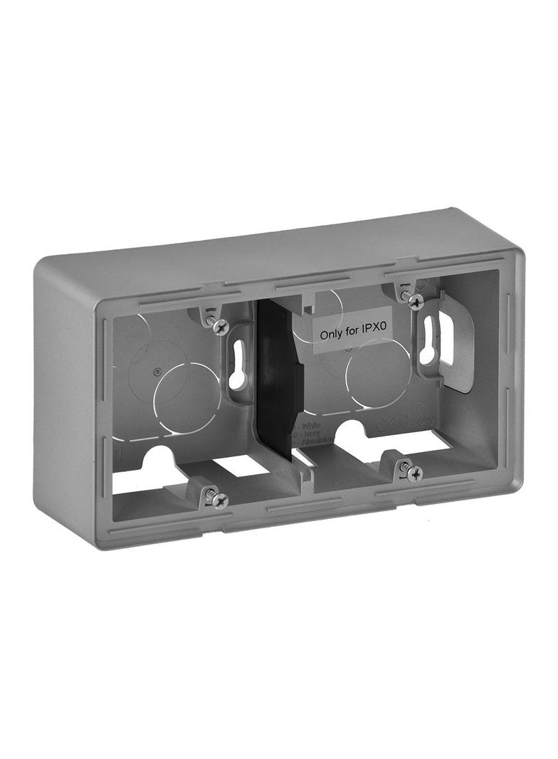 VALENA LIFE PUSZKA NATYNKOWA PODWÓJNA ALUMINIUM, Legrand