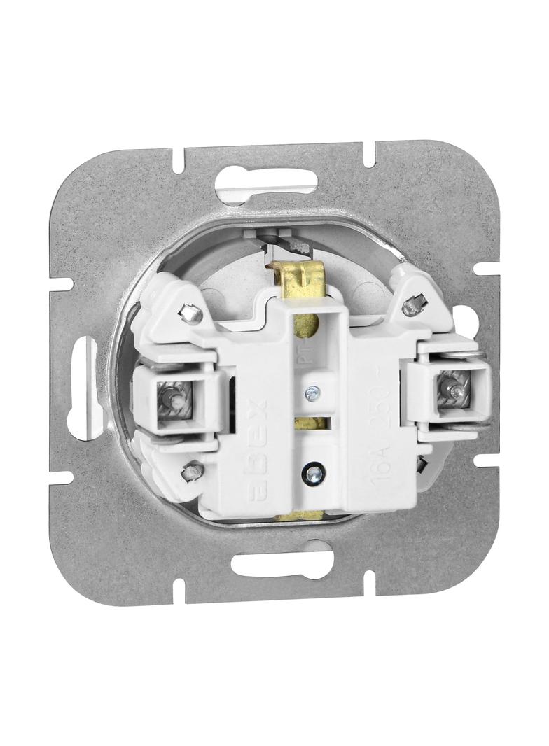 Gniazdo pojedyncze podtynkowe 2P+Z Schuko Pearl, 16A, 250V, PT-17P, biały