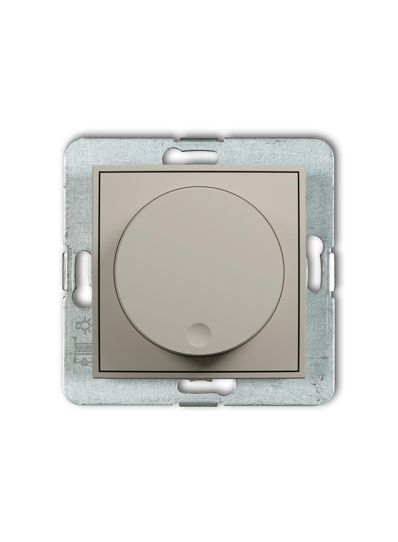 MINI Elektroniczny regulator oświetlenia przycisk-obrót do lamp LED taupe 60MRO-2 KARLIK