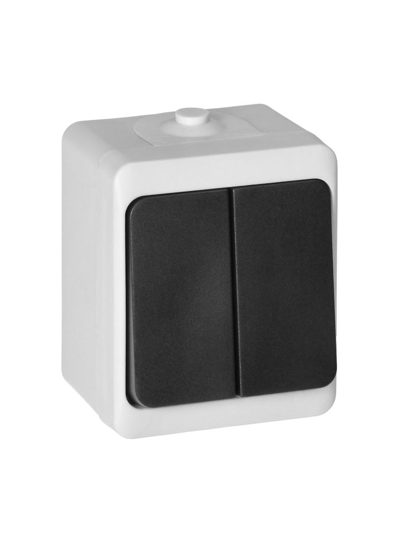 Łącznik świecznikowy AQUATIC MINI IP54 10A 230V AC biało-czarny OR-OE-7301/WB ORNO