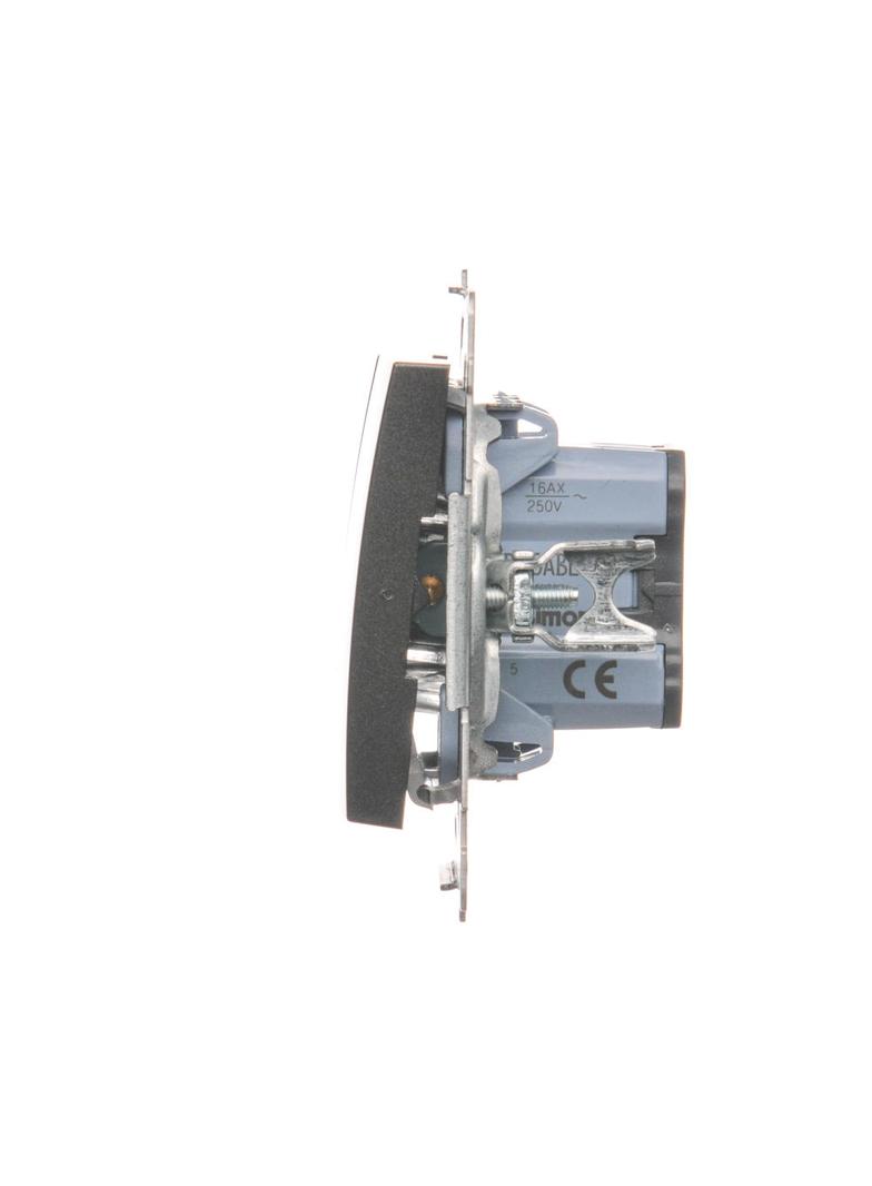Simon 54 Łącznik świecznikowy z podświetleniem LED i do wersji IP44 16A 250V zaciski śrubowe antracyt *Posiada wkładkę DU1W DW5ABL.01/48 KONTAKT