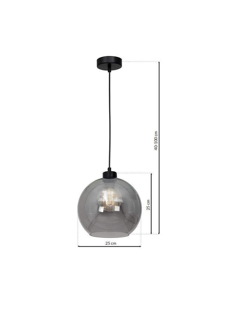 Milagro lampa wisząca Sofia Smoked E27 czarna MLP6577