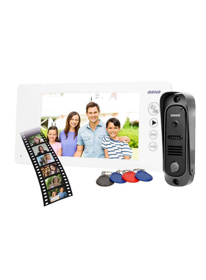 WIDEODOMOFON zestaw bezsłuchawkowy kolor 7 LCD ARCUS RFID OR-VID-JS-1053/W ORNO