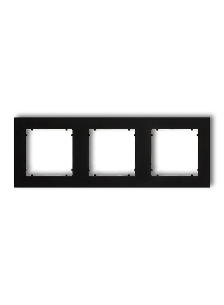 MINI Ramka uniwersalna potrójna z tworzywa czarny mat