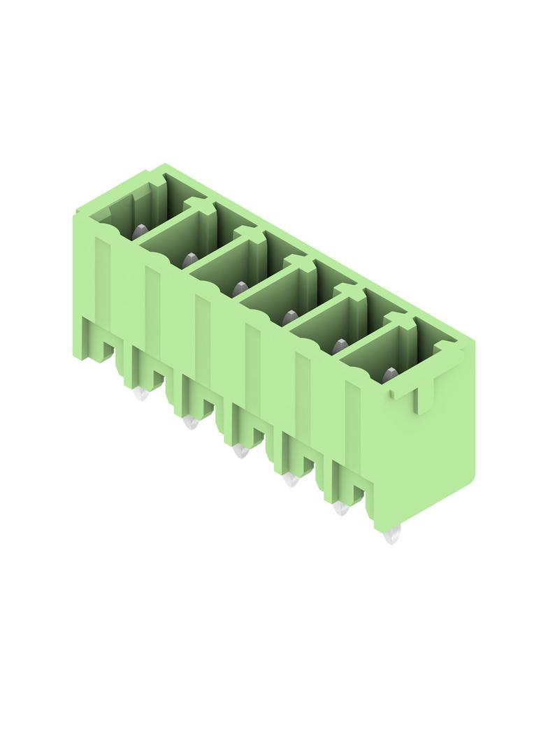 SC 3.81/06/180G 3.2SN GN BX Wtyki PCB (złącza płyty), 3.81 mm, Liczba biegunów: 6, kąt odejścia: 180° /50szt./ 1793650000 WEIDMÜLLER
