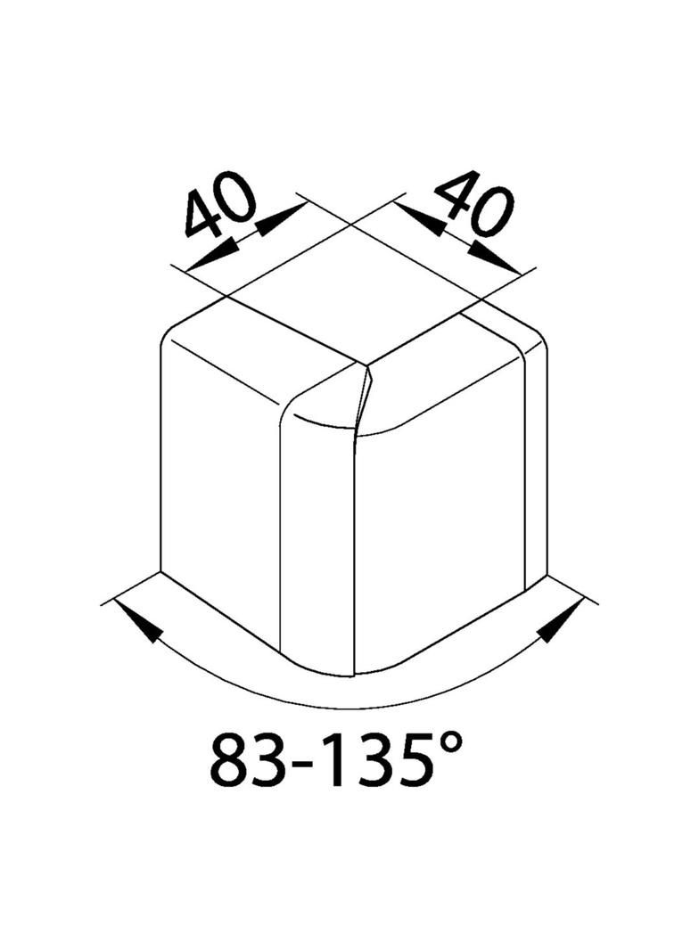 tehalit.SL Kąt zewnętrzny regulowany 20x55 sucupira SL200553D6 HAGER