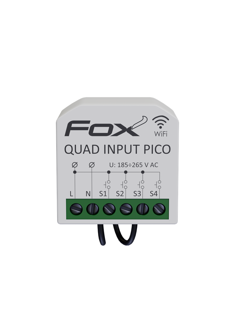 FOX Miniaturowy 4-kanałowy nadajnik WiFi do montażu PDT Quad Input Pico F&F