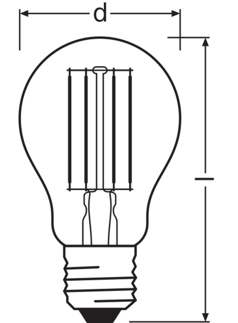 Lampa LED PARATHOM non-dim Classic A75 Filament szkło przezroczyste 7,5W 827 E27