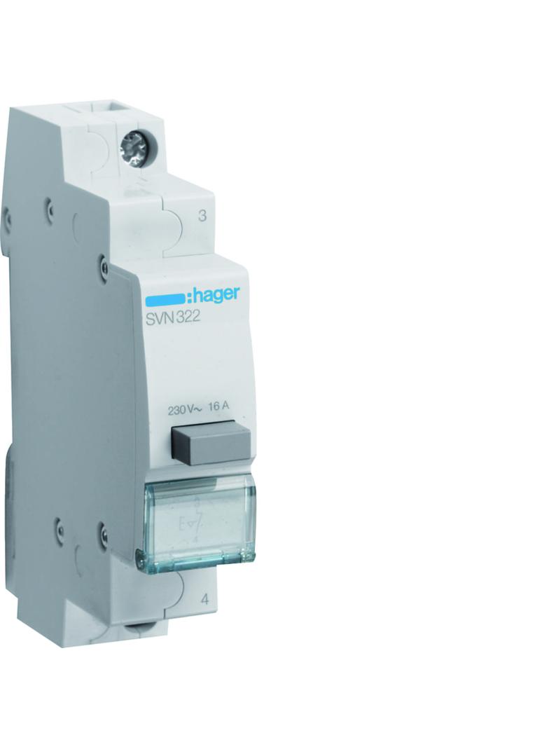 Przełącznik przyciskowy 1NC Ith=16A 230VAC SVN322 HAGER