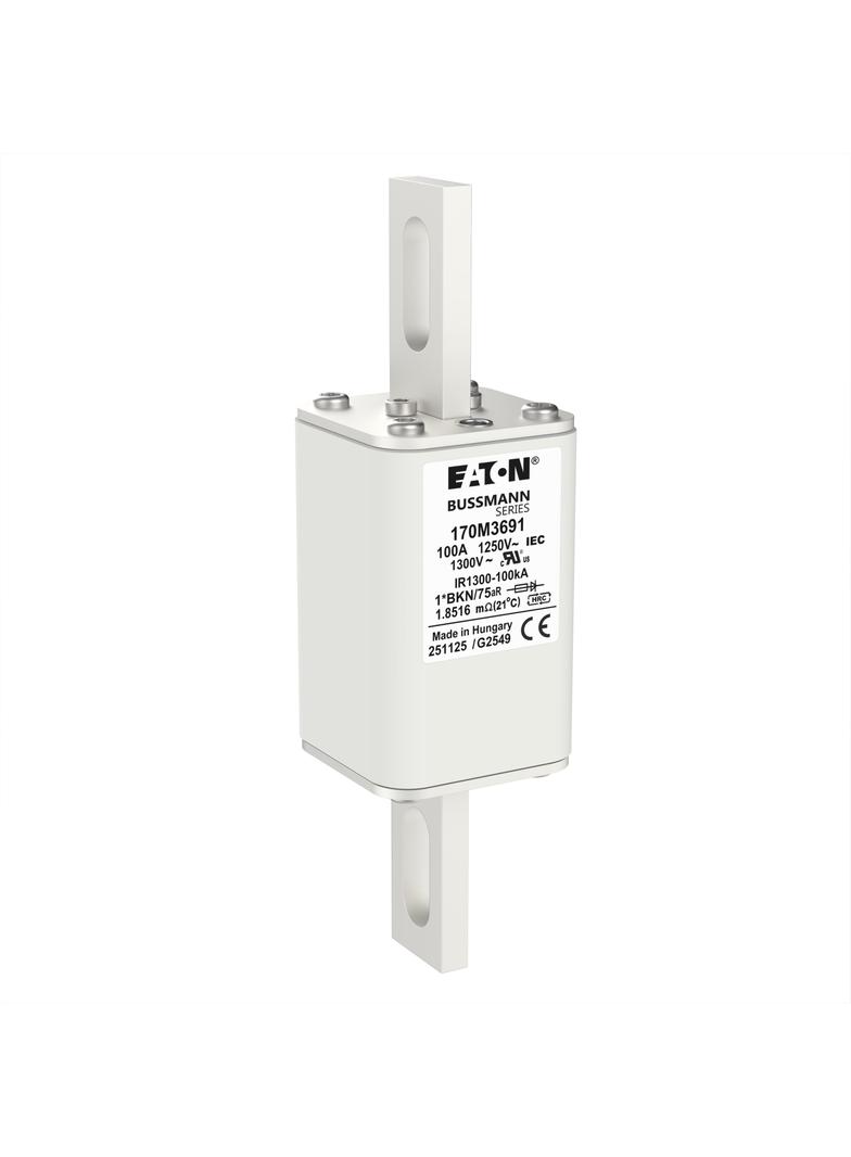 FUSE 100A 1250V 1*FU/115 AR CU Wkładka szybka 100A AC 1250V rozmiar 1 45x45x156 mm a 170M3691 EATON