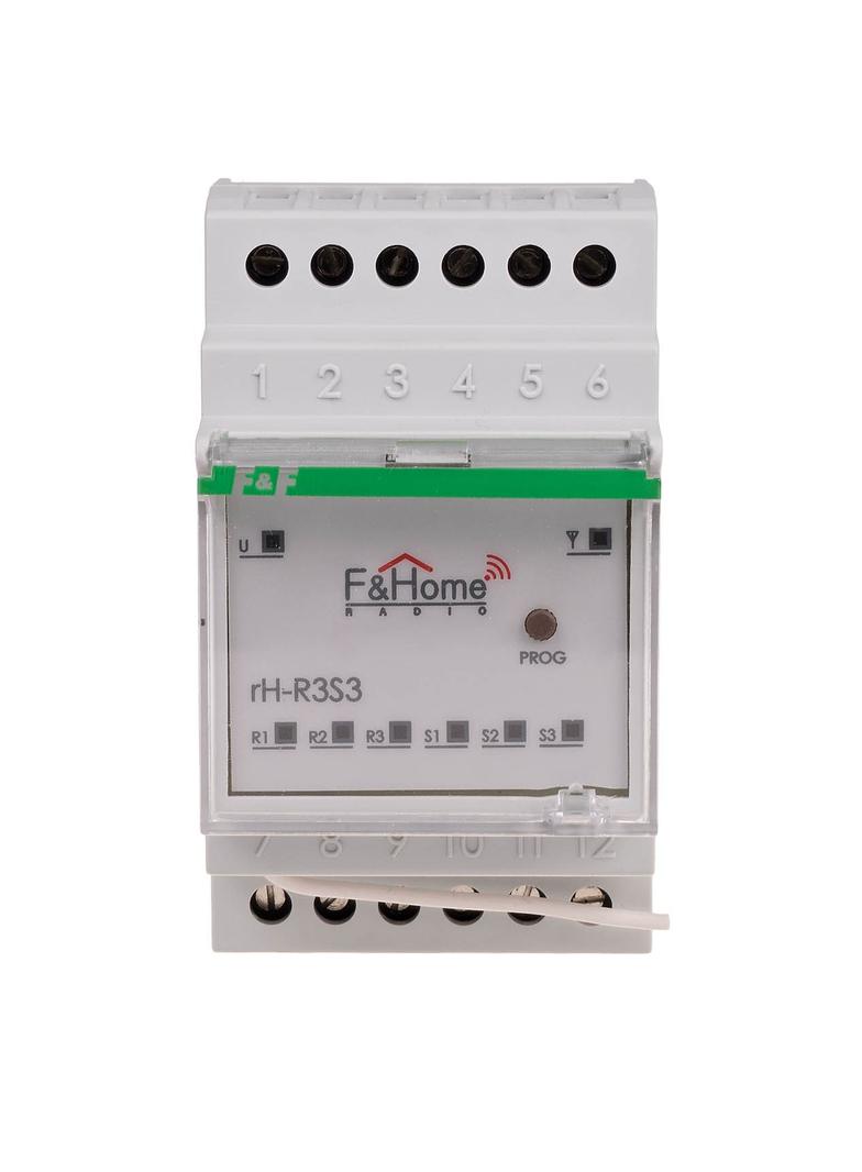 Przekaźnik trzykanałowy z nadajnikiem trzykanałowym na szynę DIN