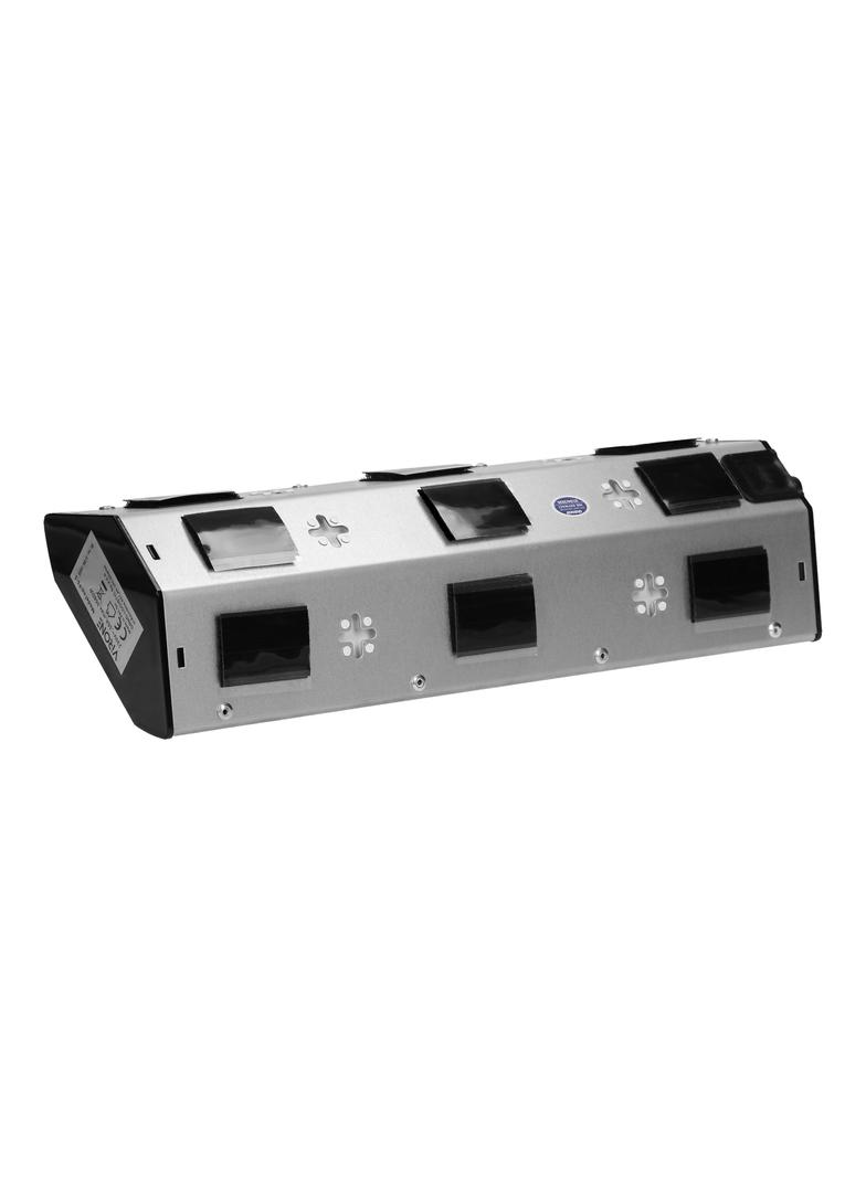 Gniazdo meblowe, kuchenne montowane na rzepy, z ładowarką USB - 3x2P+Z, 2xUSB, INOX. FS-3 ORNO