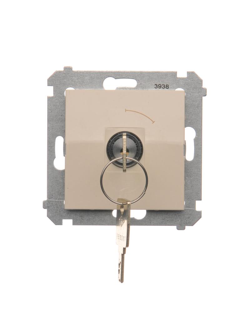 SIMON 54 WMDL-0K01Px-041 Łącznik na kluczyk chwilowy – przycisk (moduł) 2 pozycyjny „0-I” styk N/O,