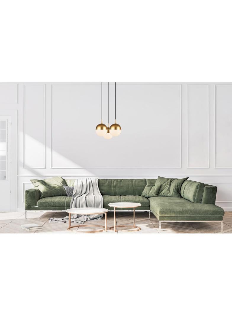 OPRAWA SUFITOWA ABIES, 7597, AC220-240V, 50/60Hz, 3*E27, IP20, POTRÓJNA, ZŁOTA