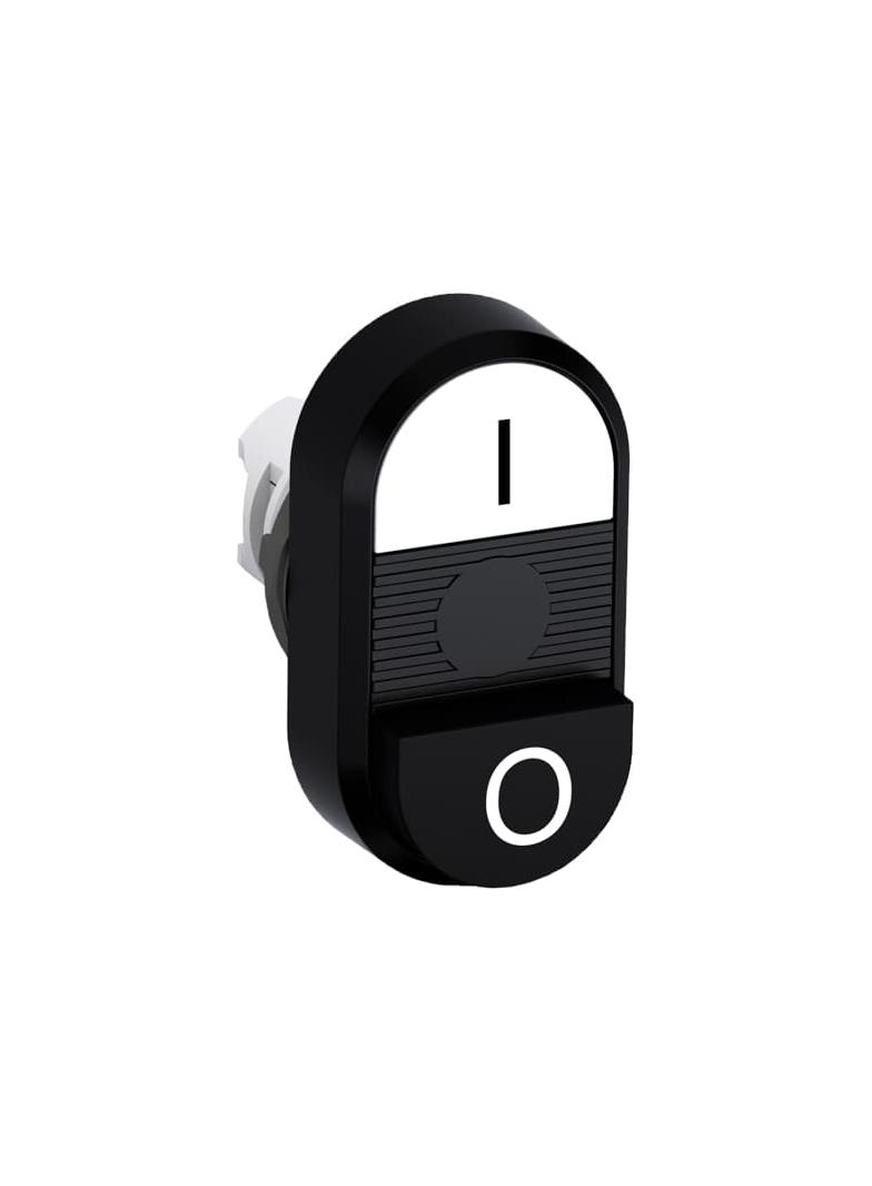 Przycisk podwójny, niepodświetlany I-0 czarne pole MPD17-11B