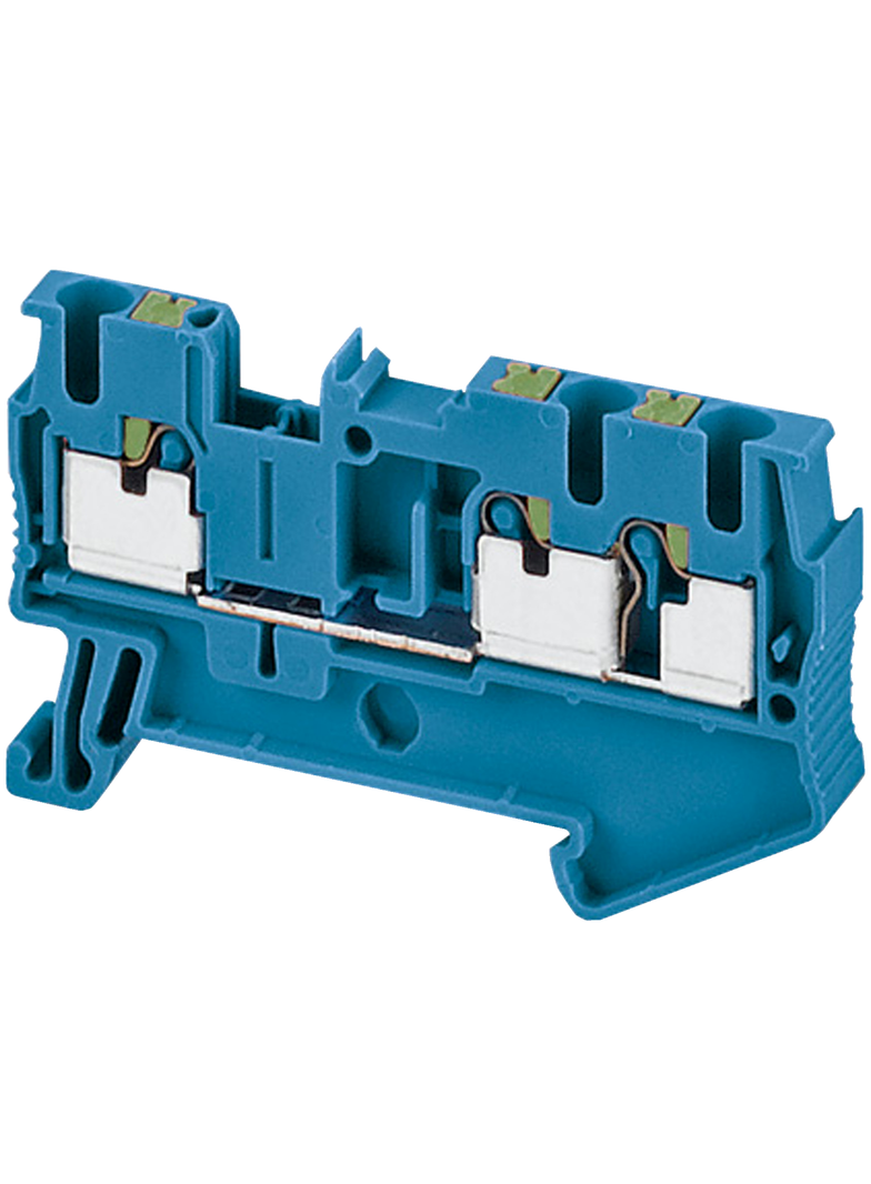 Złączki NSY, zacisk wciskany przepustowy 3 punktowy NSYTRP23BL