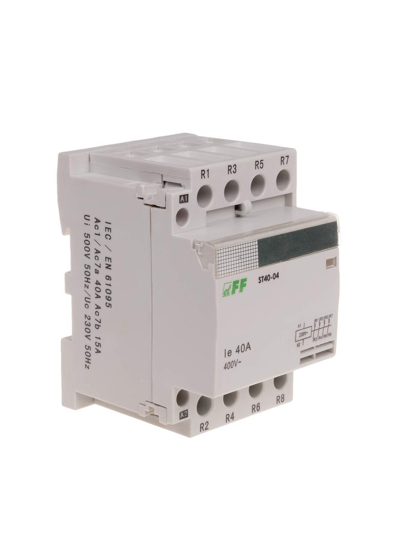 Stycznik modułowy montaż na szynie styki 4R 40A ST40-04 F&F