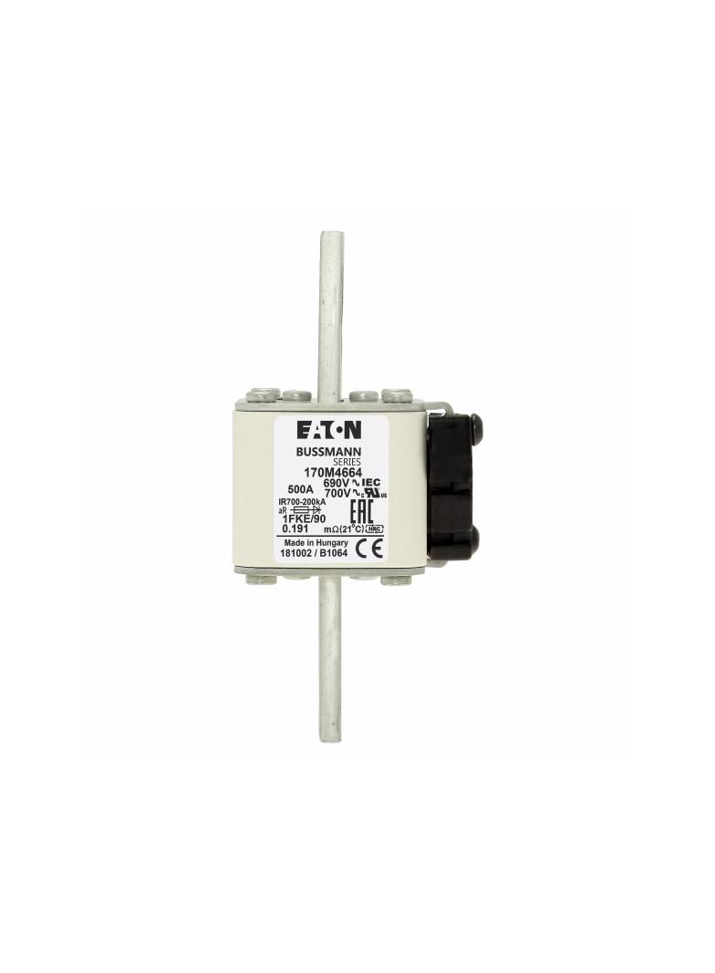 FUSE 500A 690V 1FKE/90 AR UC Wkładka szybka 500A AC 690V rozmiar 1 53x69x136 mm aR IEC UL, 170M4664