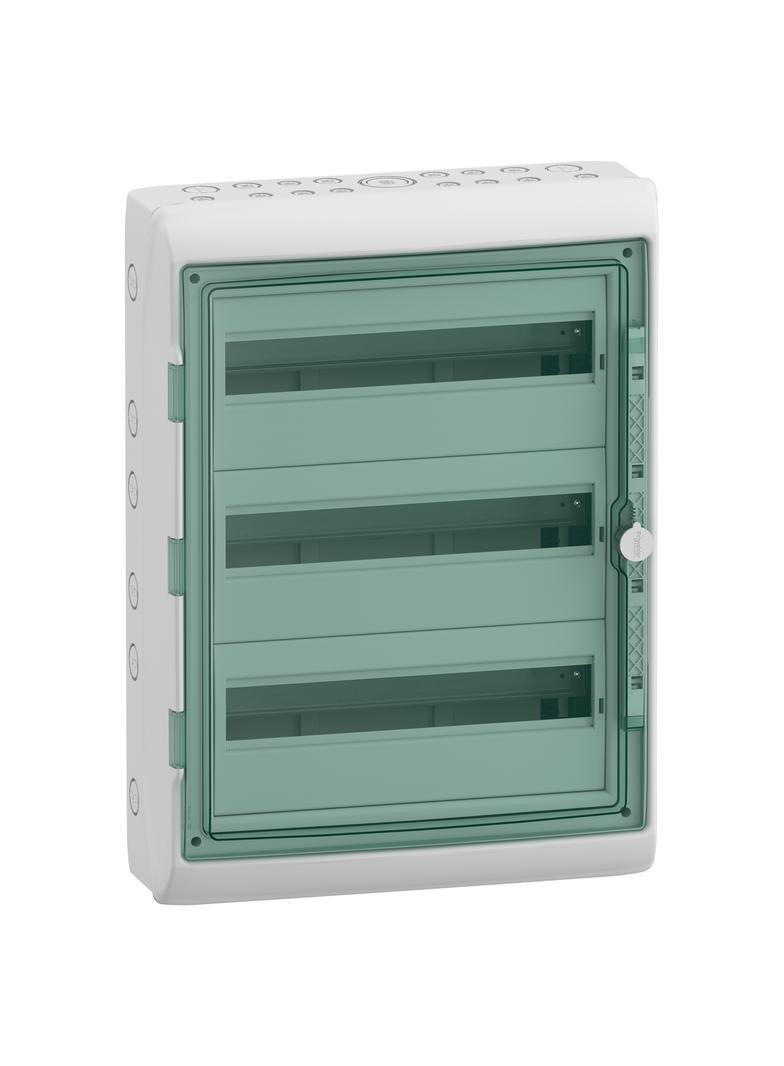 Rozdzielnica natynkowa 3x18 Mureva (dawna Kaedra) IP65 MRV-3-18-NT-T drzwi transparentne 13436 Schneider