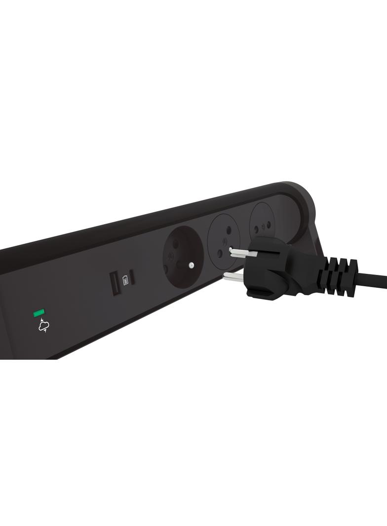 PRZEDŁUŻACZ PREMIUM, OBROTOWY, 3X2P+Z, USB A+C, Z OGRANICZNIKIEM PRZEPIĘĆ, Z PRZEWODEM 1.5 METRA 3X1