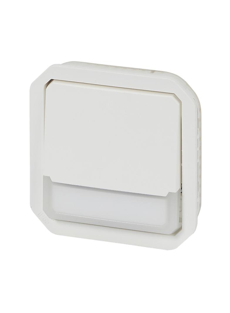 NOWE PLEXO - PRZY. NO/NC PODŚWI. Z UCHWYT ETY. MECHANIZM. 10A- 250V~ BIAŁY