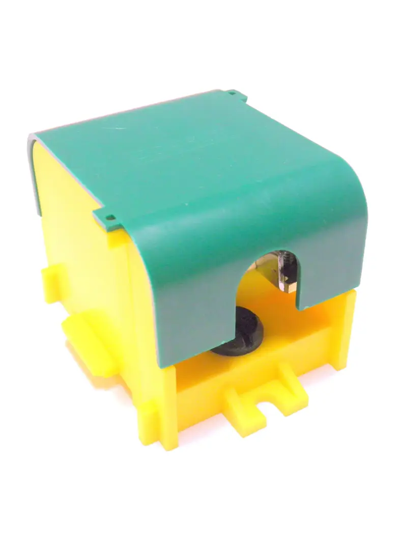 LZ1*70/16P , Odgałęźnik instalacyjny 1-segmentowy (zacisk: 1x70mm2 - 4x16mm2)/ z pokrywą, żółto-zie SIMET