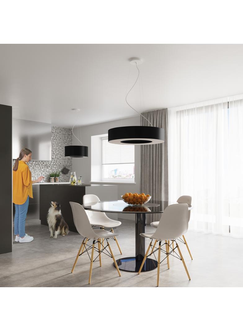 Sollux Żyrandol SATURNO SLIM 50 czarny SL.0750