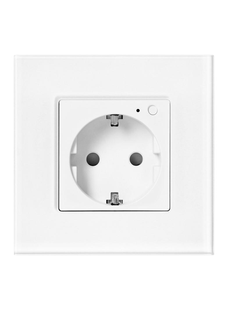 Gniazdo pojedyncze Tuya Smart Wi-Fi, Schuko, białe