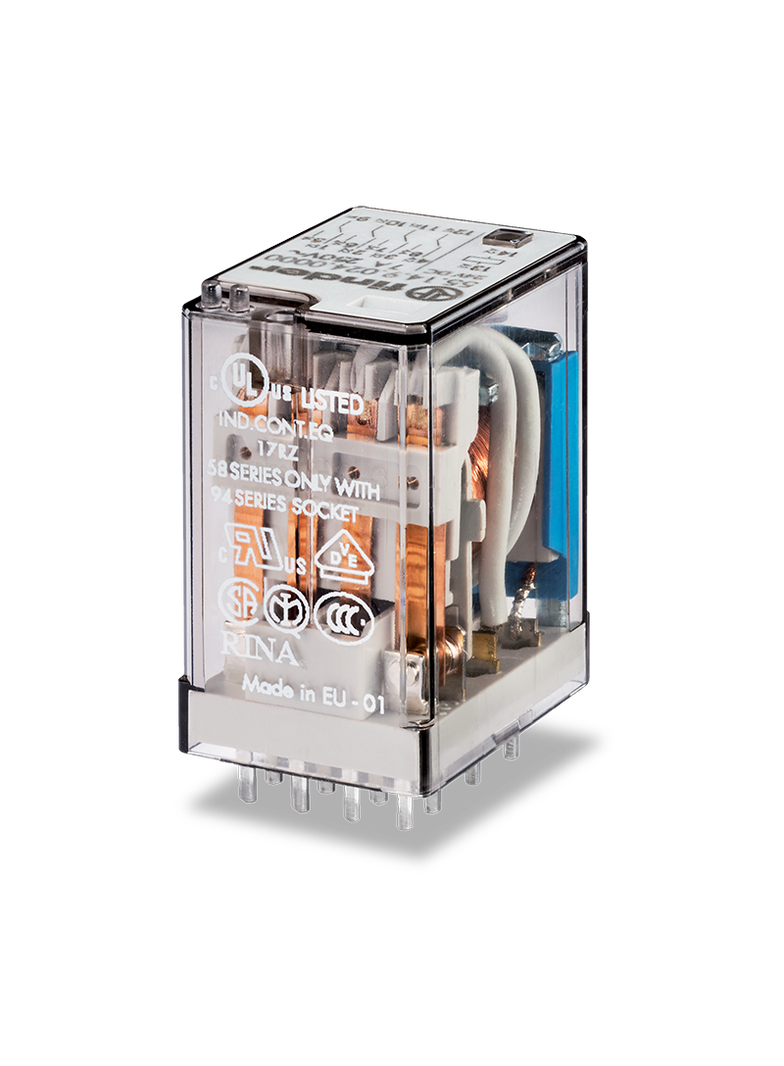 Przekaźnik przemysłowy miniaturowy serii 55: 4P 7A 110V AC 55.14.8.110.0000 /10szt./ FINDER