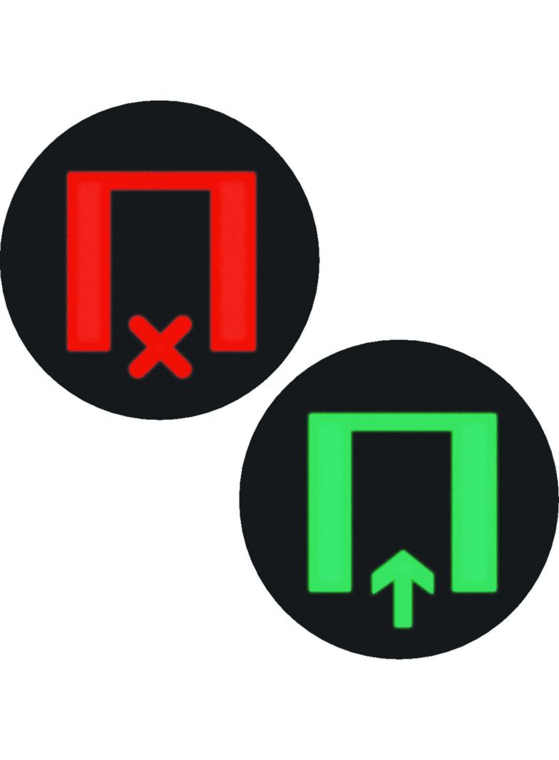 R.x Folia do sygnalizatora świetlnego symbol  nie wchodzić/proszę wejść