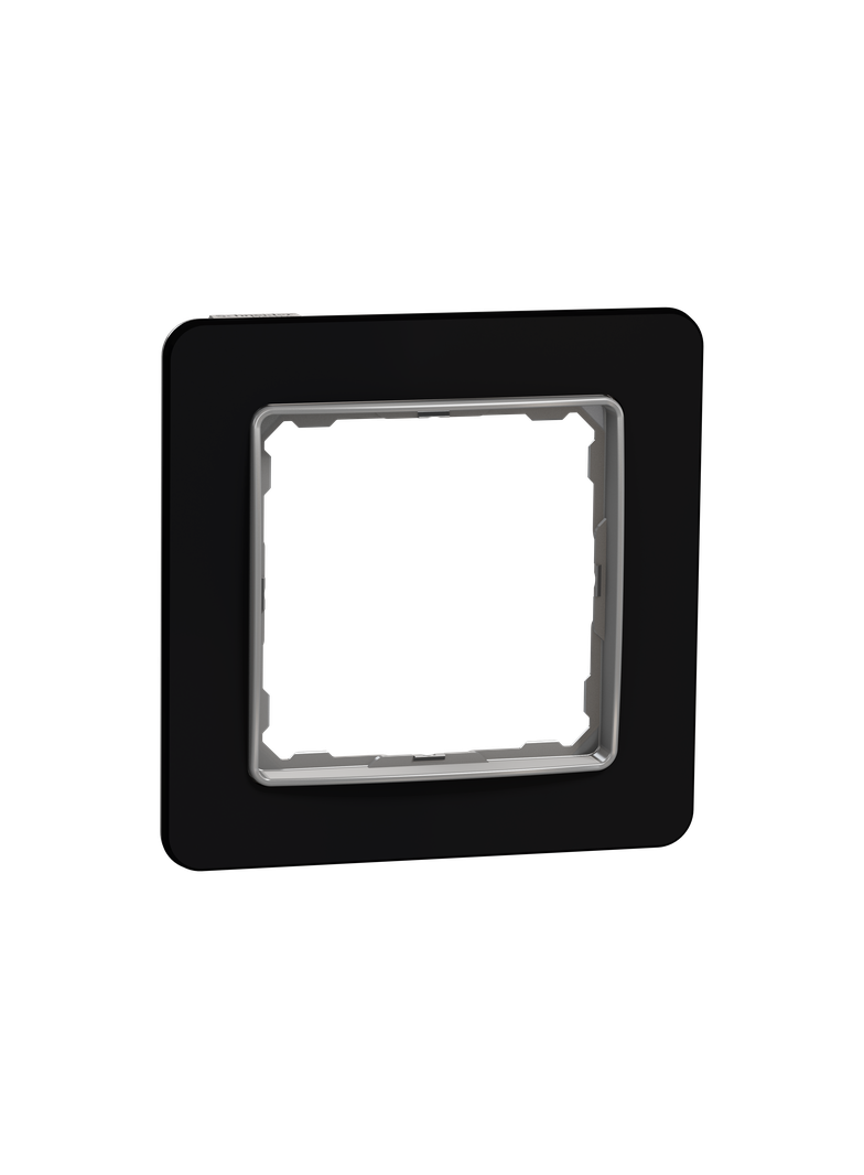 Sedna Design & Elements Ramka pojedyncza szkło czarne efekt szkła SDD361801 Schneider