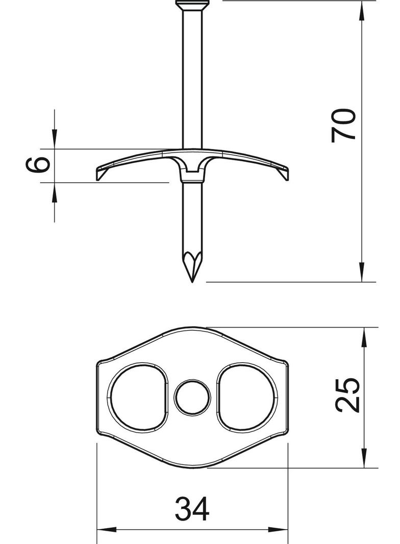 UCHWYT Z GWOŹDZIEM 3,5X70