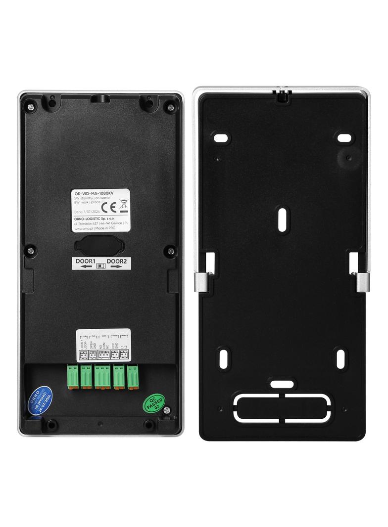 Wideodomofon jednorodzinny szyfrator Full HD Tuya brama furtka RFID WiFi OR-VID-MA-1080/B ORNO