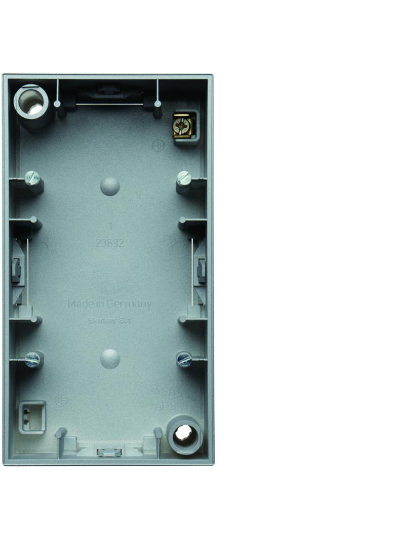 BERKER S.1 Puszka natynkowa podwójna aluminium mat 10429939 HAGER