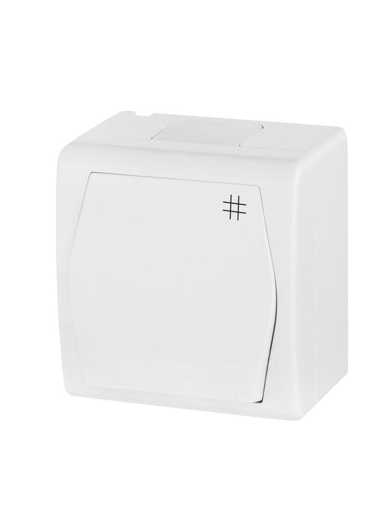 ŁĄCZNIK HERMES 2 KRZYŻOWY BIAŁY IP44