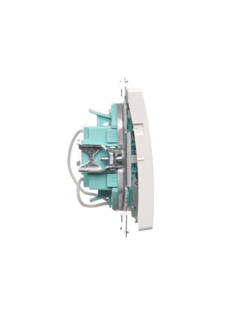 Simon Basic Łącznik potrójny z podświetleniem LED 10A szybkozłączka biały