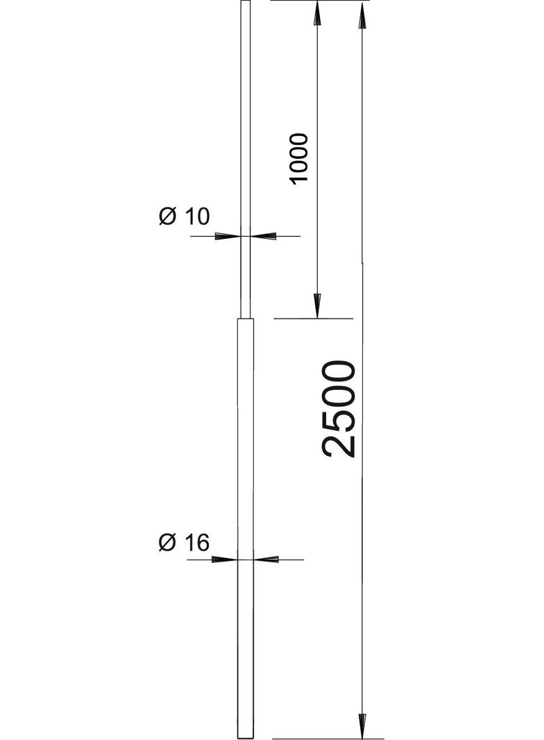 101/VL2500, ZWODY PRĘT.Z PRZEWĘŻ.BEZ GWINTA