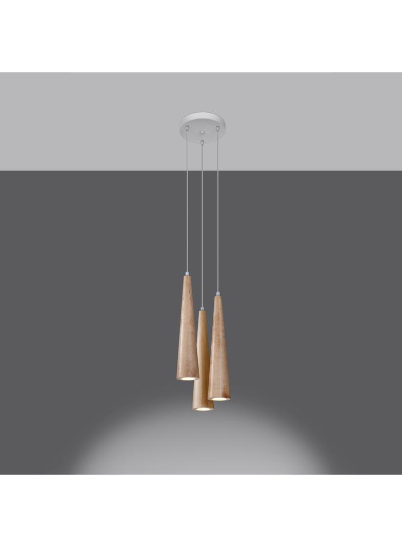 Sollux Lampa wisząca SULA 3P naturalne drewno SL.1101