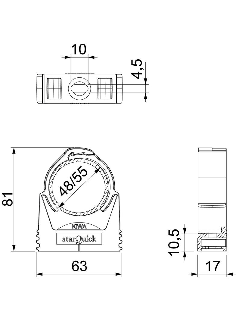 SQ-51, ZATRZASK.OBEJMY RUR.51-55MM