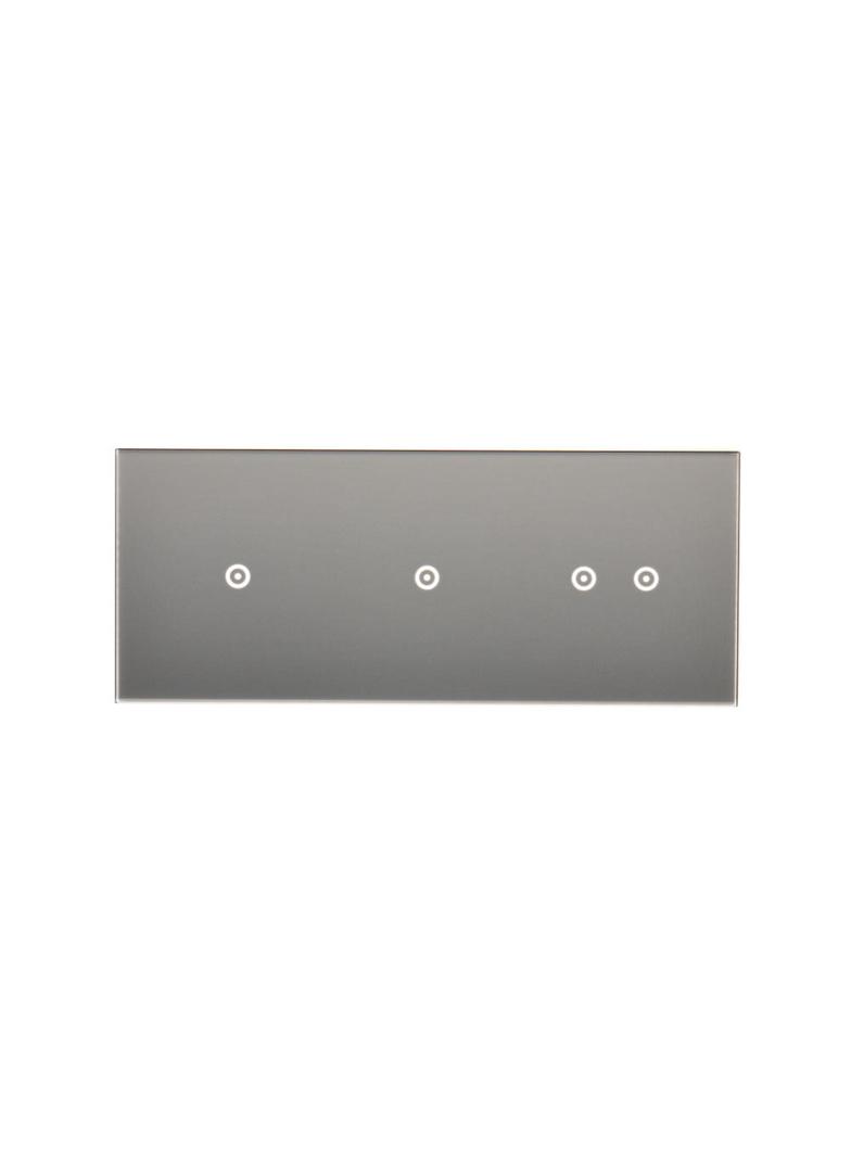Simon 54 Touch Panel dotykowy S54 Touch 3 moduły 1 pole dotykowe + 1 pole dotykowe + 2 pola dotykowe poziome srebrna mgła DSTR3112/71 KONTAKT