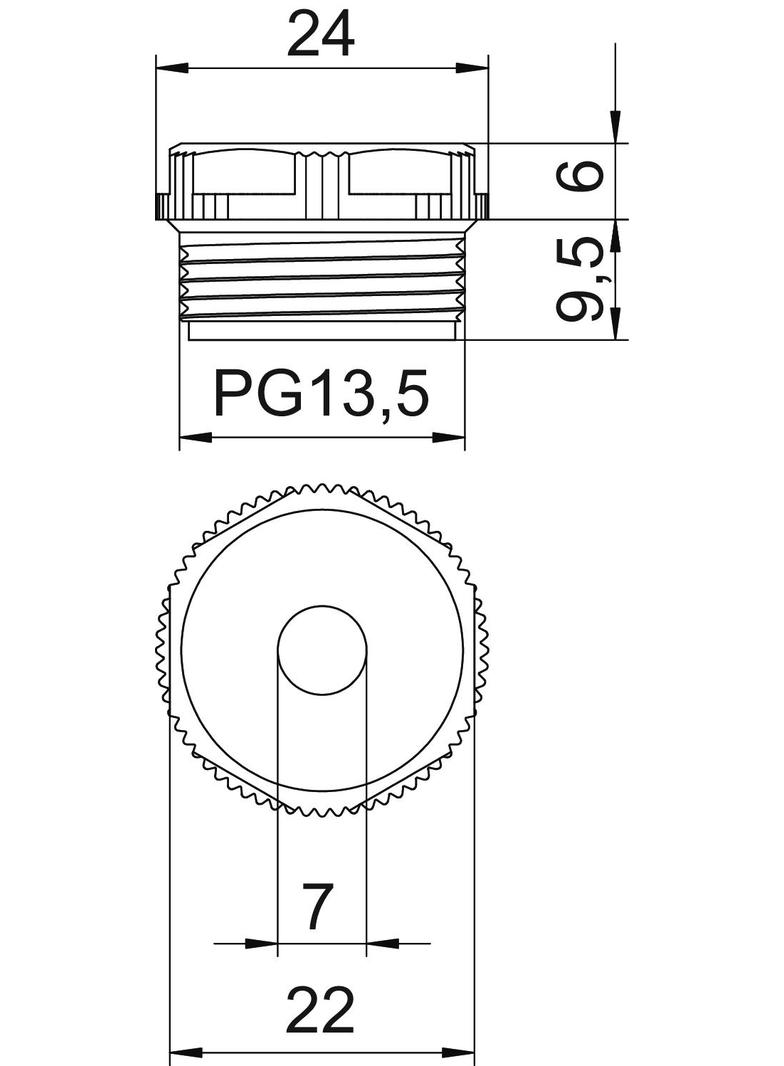90, ZAŚLEPKI PG13,5 Z PRZEB.PRZ.SZ